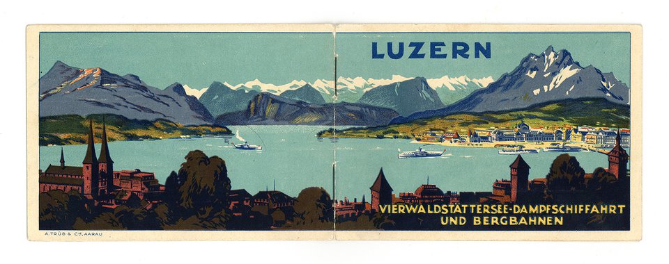 Luzern Vierwaldstättersee Dampfschiffahrt und Bergbahnen
