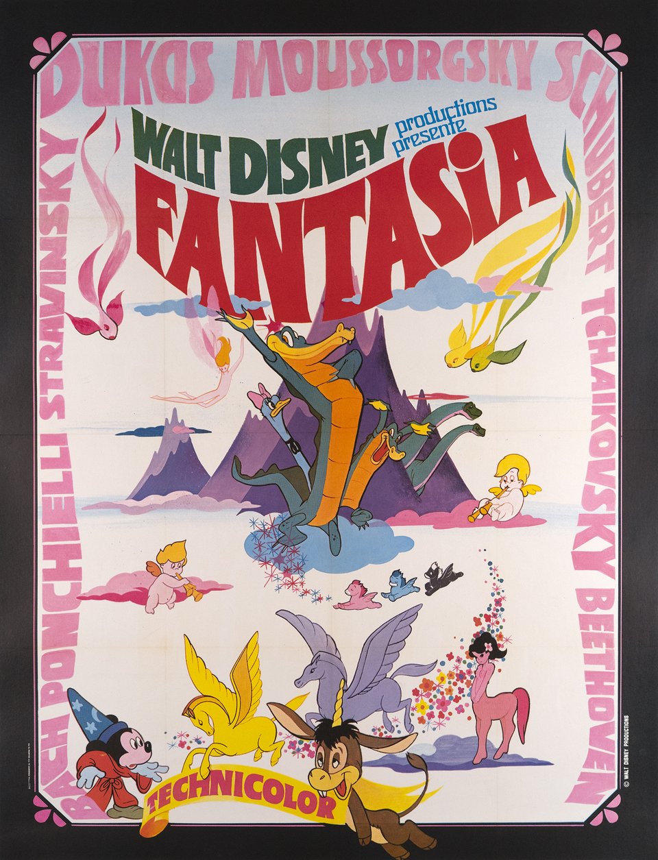 Fantasia, Walt Disney Productions presente – Vintage poster – Walt DISNEY – 1967