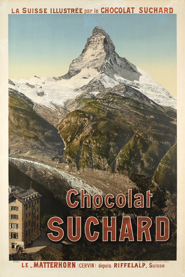 Chocolat Suchard, le Matterhorn (Cervin) depuis Riffelalp, Suisse