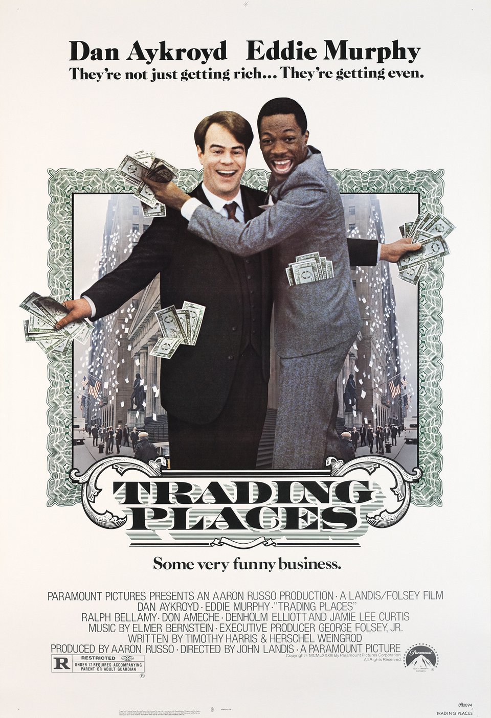 Trading Places, Some very funny business, They're not just getting rich... They're getting even. – Vintage poster – ANONYMOUS – 1983