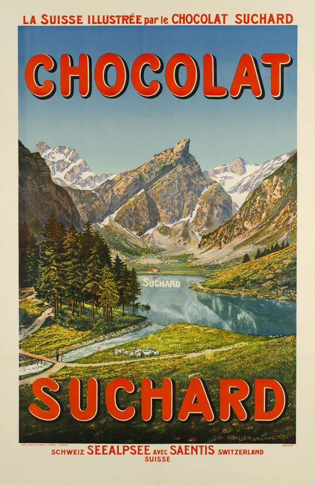 Chocolat Suchard, Seealpsee avec Saentis, Switzerland, Suisse