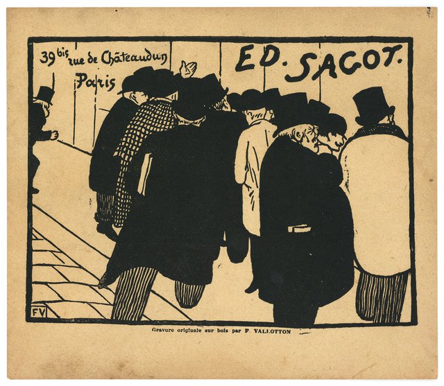 Ed. Sagot, Gravure originale sur bois par F. Vallotton, Paris