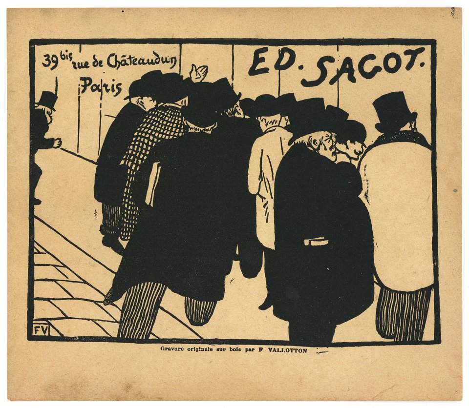 Ed. Sagot, Gravure originale sur bois par F. Vallotton, Paris – Affiche ancienne – Felix VALLOTTON – 1895