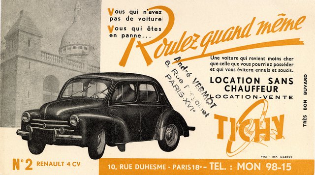 Vous qui n'avez pas de voiture, Vous qui êtes en panne... Roulez quand même