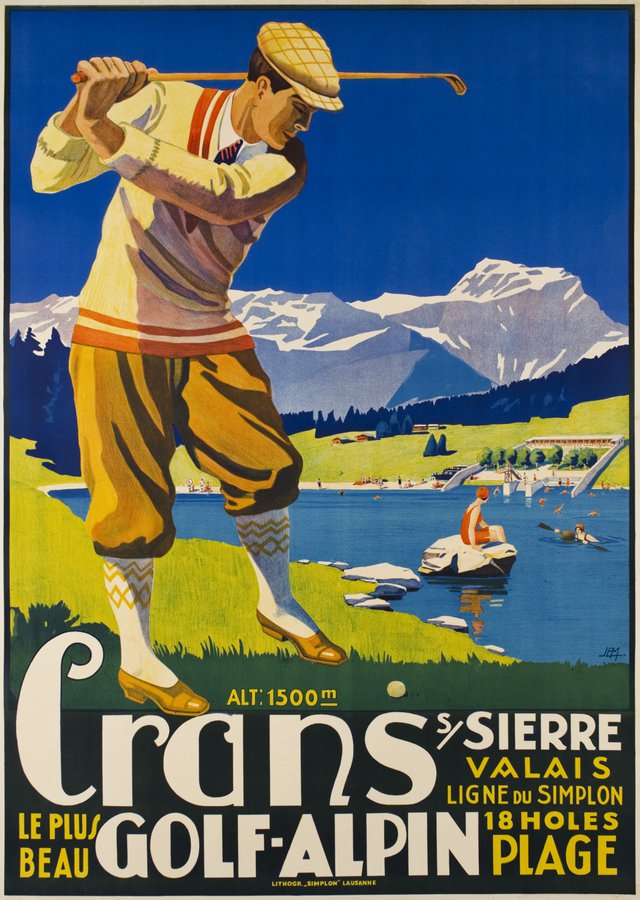 Crans s/ Sierre Valais, le plus beau Golf Alpin