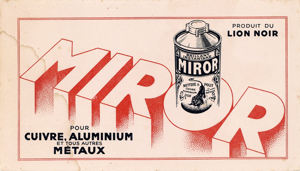 Miror produit du Lion Noir – Affiche ancienne – ANONYMOUS – None