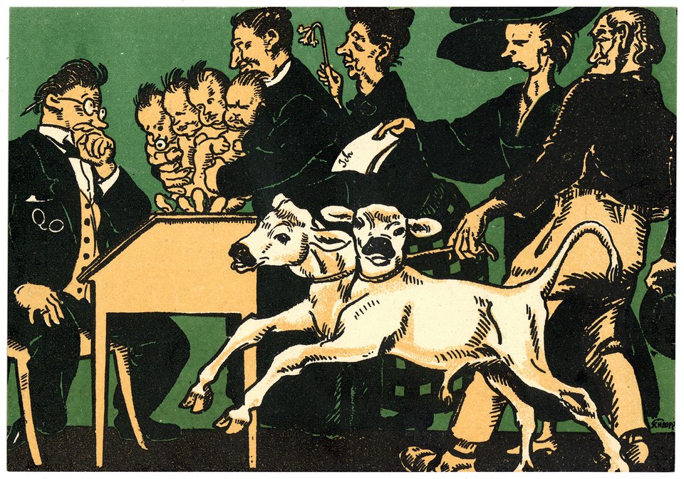 Congrès de la Presse suisse, Carte Mono – Affiche ancienne – Richard SCHAUPP – 1908