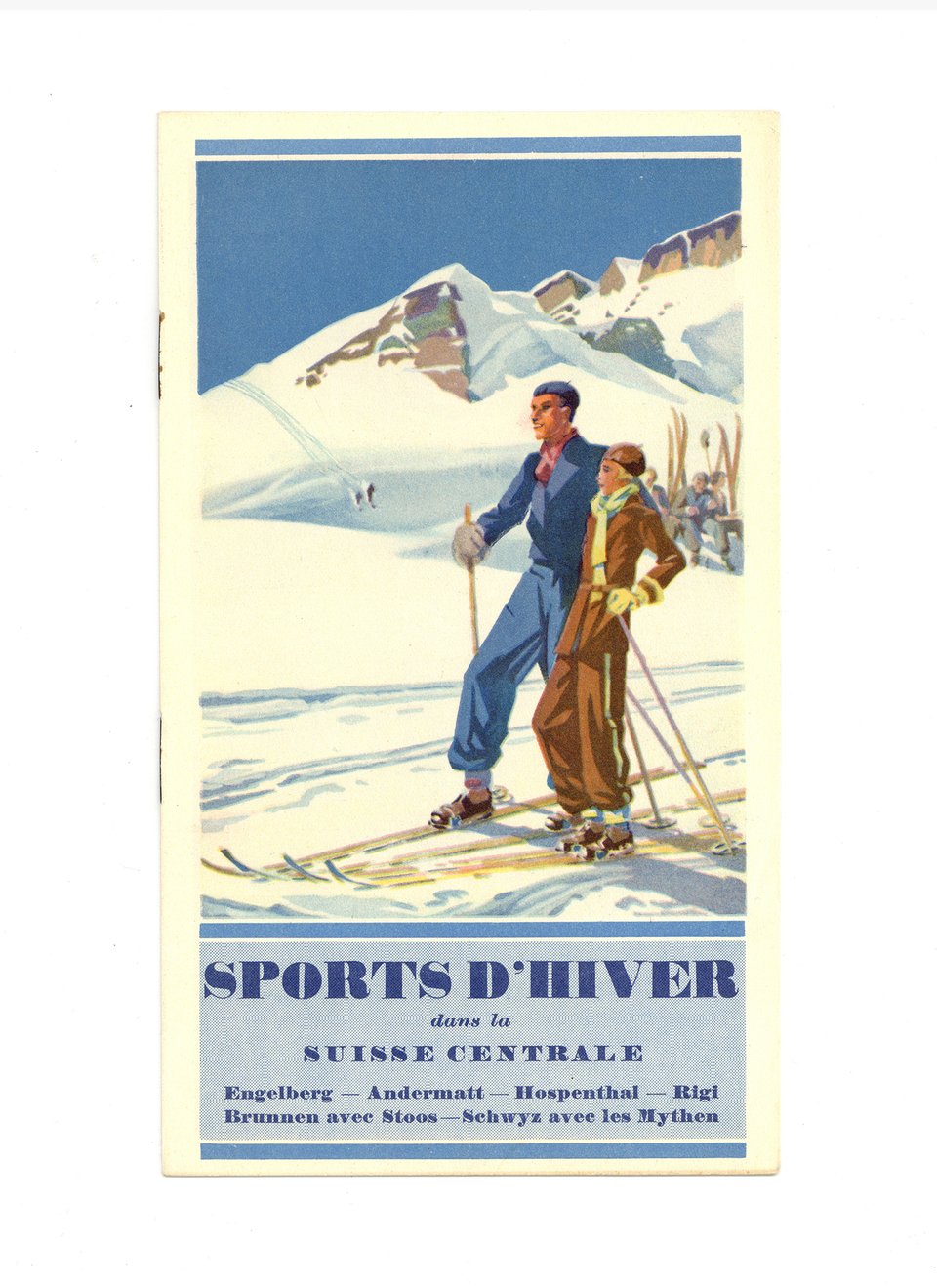 Sports d’hiver dans la Suisse centrale – Vintage poster – ANONYMOUS – 1940