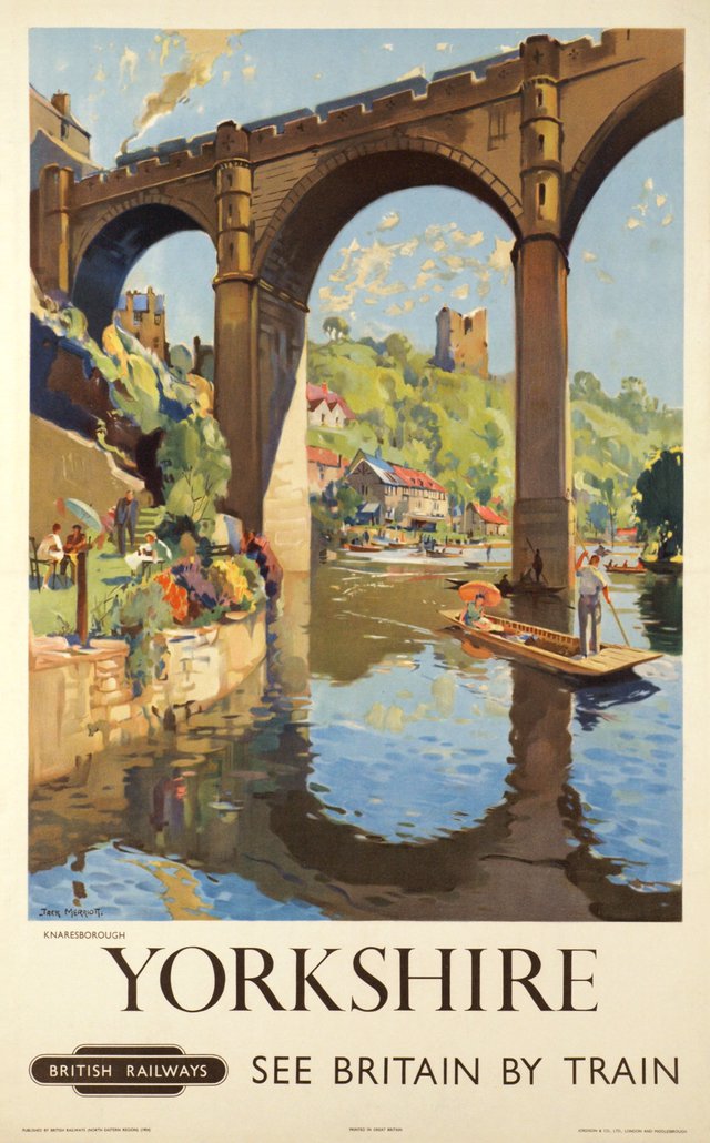 Knaresborough, Yorkshire, see Britain by train, British railways