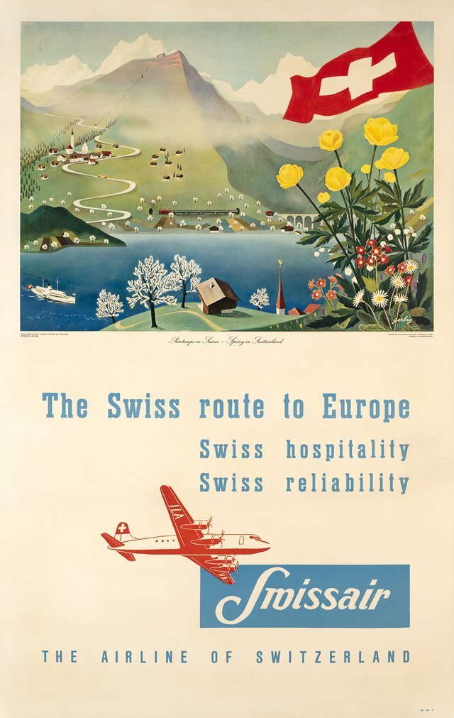 Swissair, The Swiss route to Europe, Printemps en Suisse