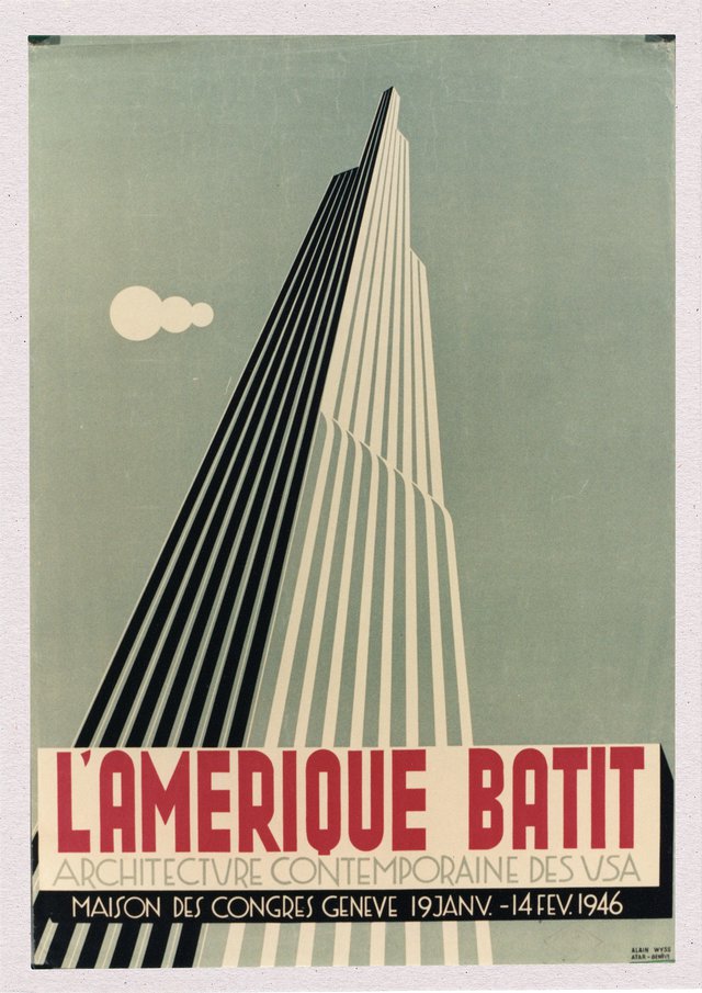 L'Amérique bâtit, Exposition d'Architecture moderne, Genève