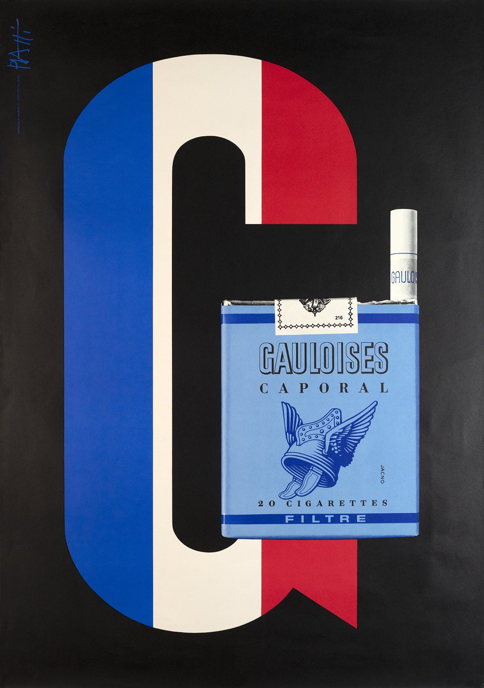 Gauloises Caporal – Affiche ancienne – Celestino PIATTI – 1968