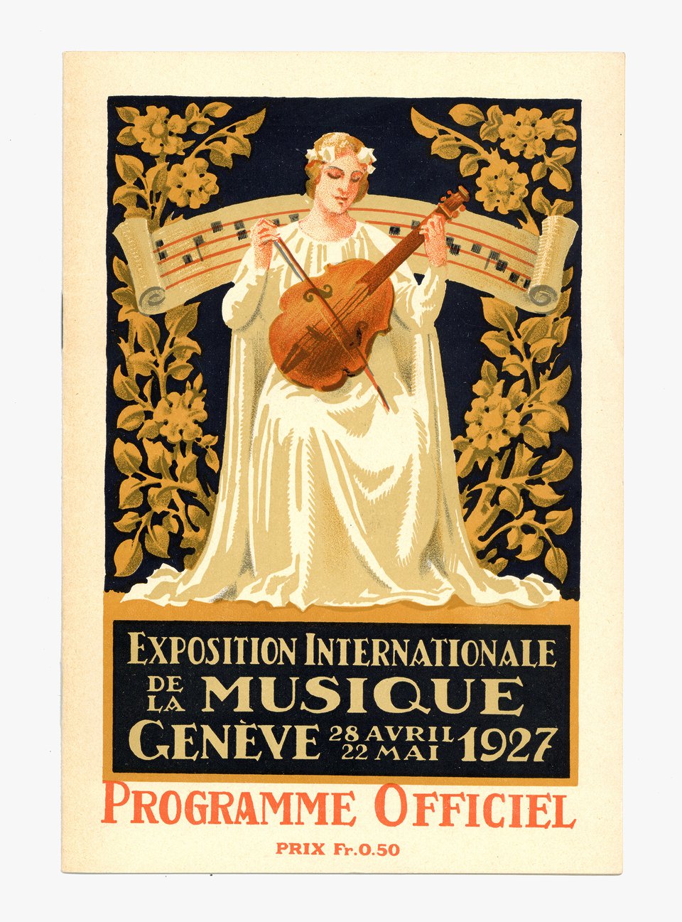 Exposition Internationale de la Musique, Genève – Vintage poster – ANONYMOUS – 1927