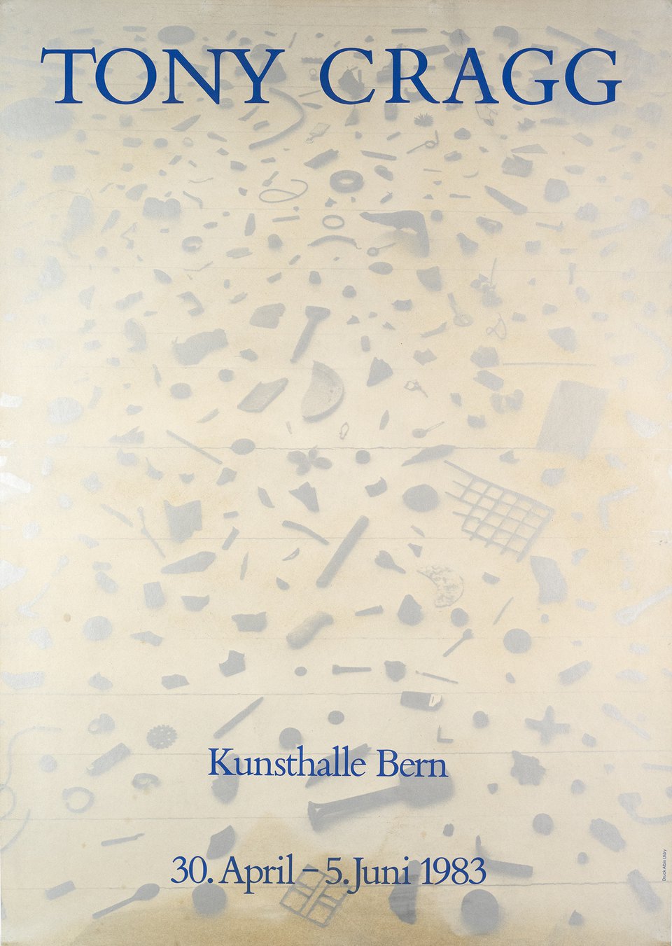 Tony Cragg, Kunsthalle Bern – Affiche ancienne – Tony CRAGG – 1983