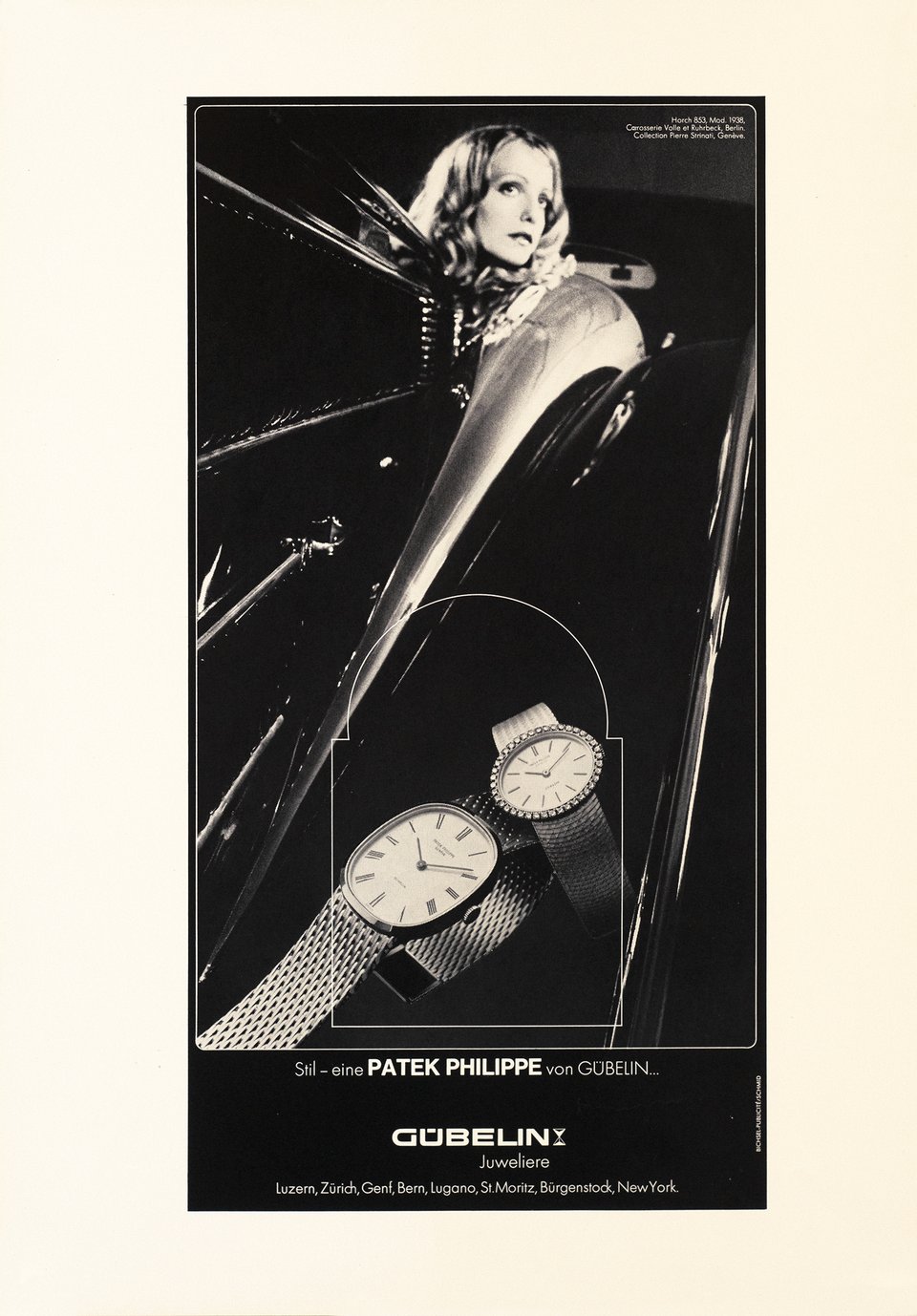 Stil, Ein Patek Philippe von Gübelin – Affiche ancienne – BICHSEL-PUBLICITE/ SCHMID – 1980