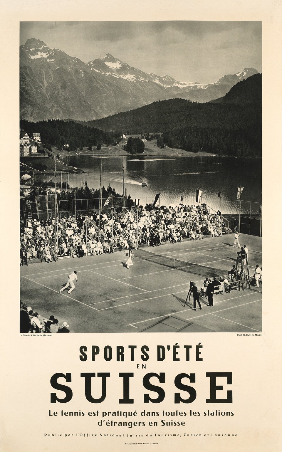 Sports d'été en Suisse, St.Moritz – Affiche ancienne – O. RUTZ – 1927