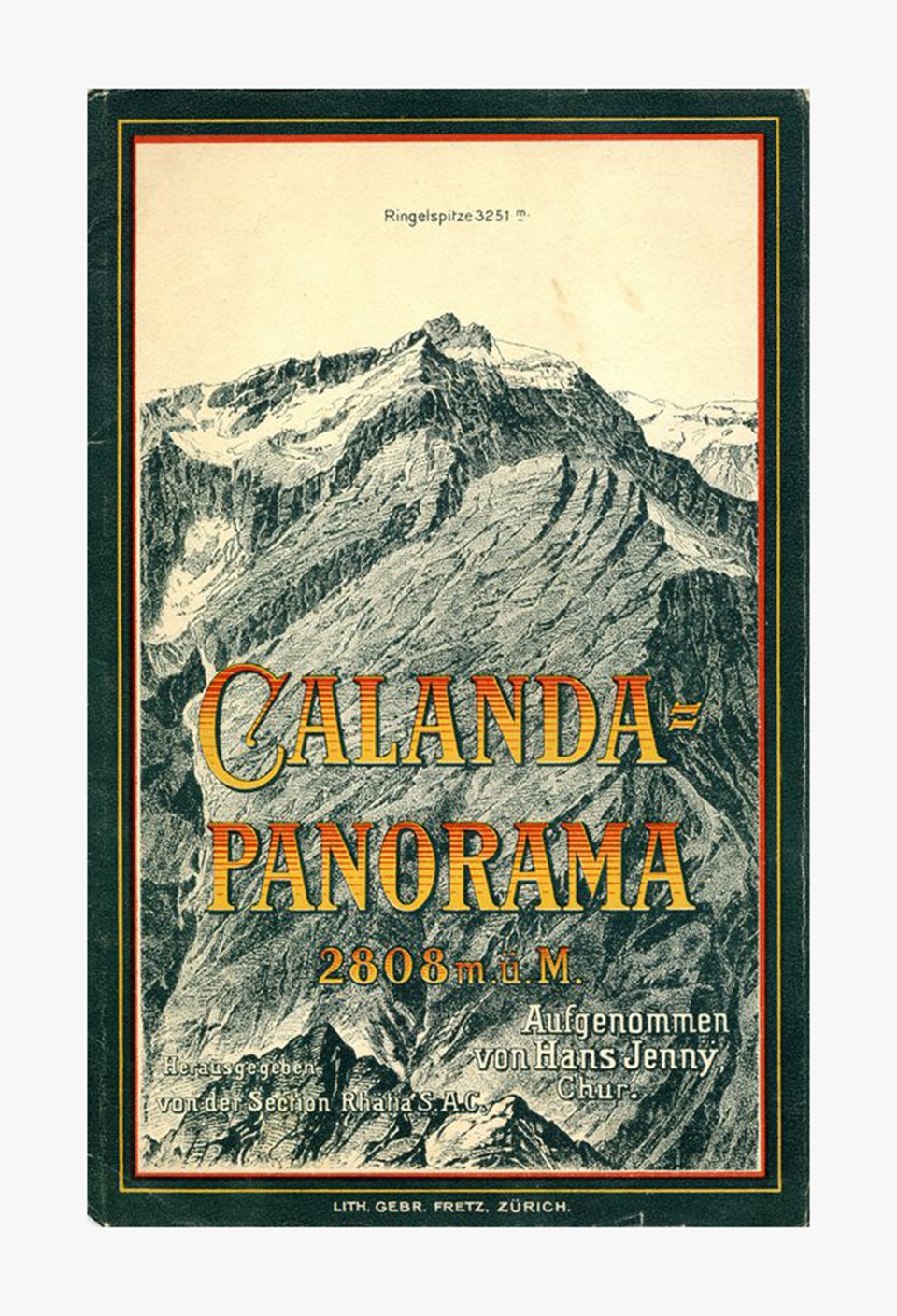 Calanda-panorama, Aufgenommen von Hans Jenny, Chur – Affiche ancienne – Hans JENNY – 1897