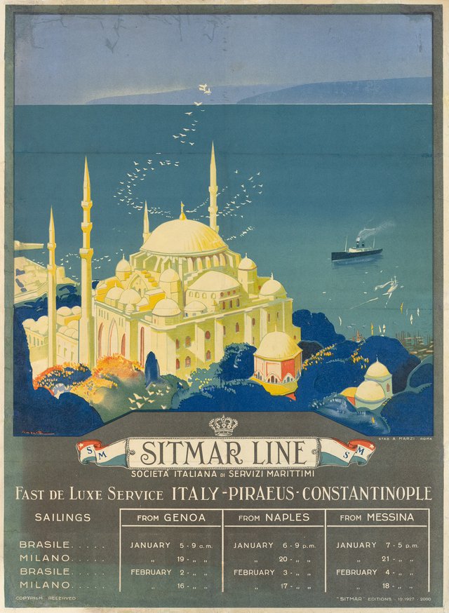 Sitmar Line, Italy - Piraeus - Constantinople
