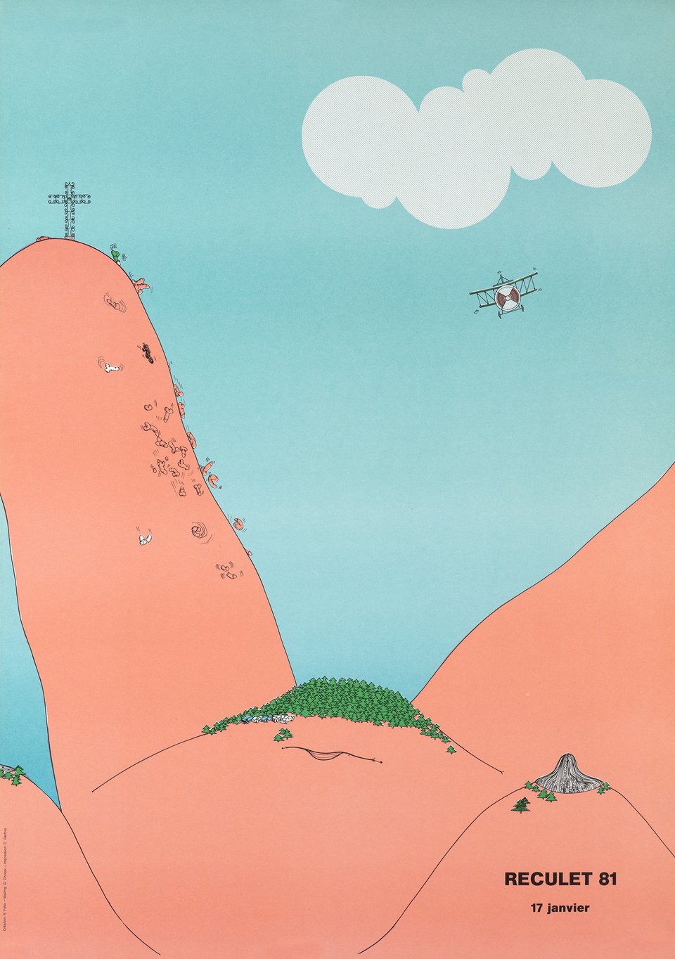 Reculet 81 – Vintage poster – R. FATIO – 1981