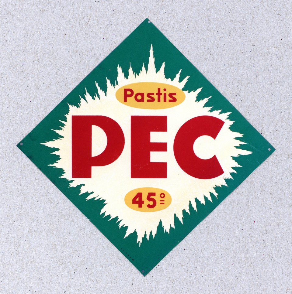 Pastis PEC, 45° – Affiche ancienne – ANONYMOUS – 1950