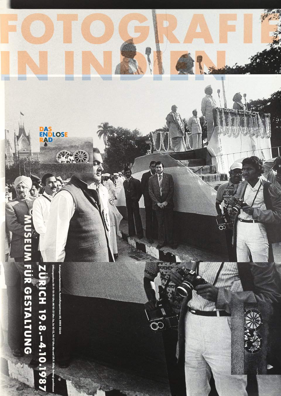 Fotografie in indien, Museum für Gestaltung Zürich – Vintage poster – Jul KEYSER – 1987