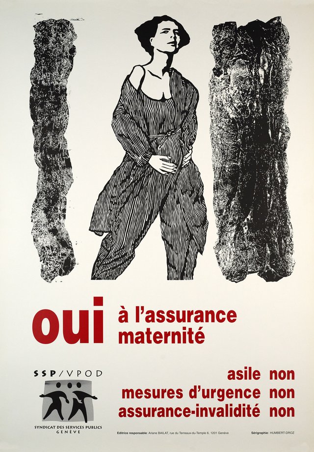 OUI à l'assurance maternité, Asile non, mesures d'urgence non, assurance invalidité non