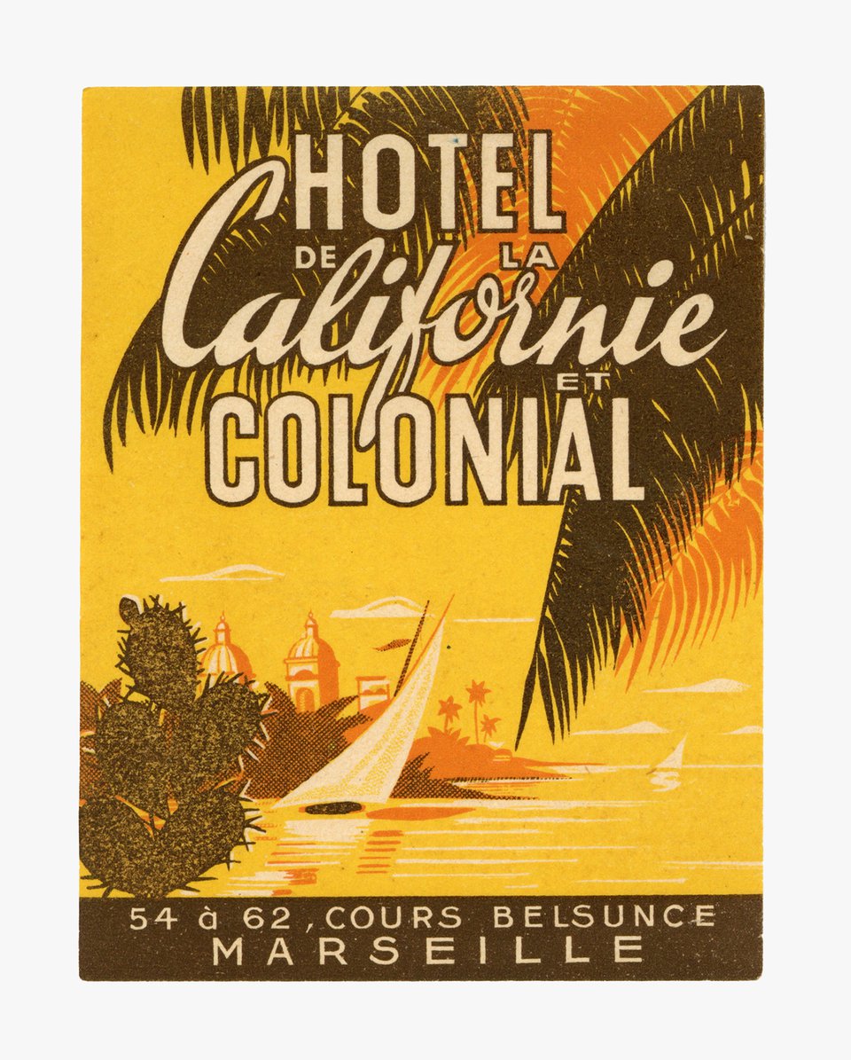 Hotel de la Californie et Colonial – Affiche ancienne – ANONYMOUS – None