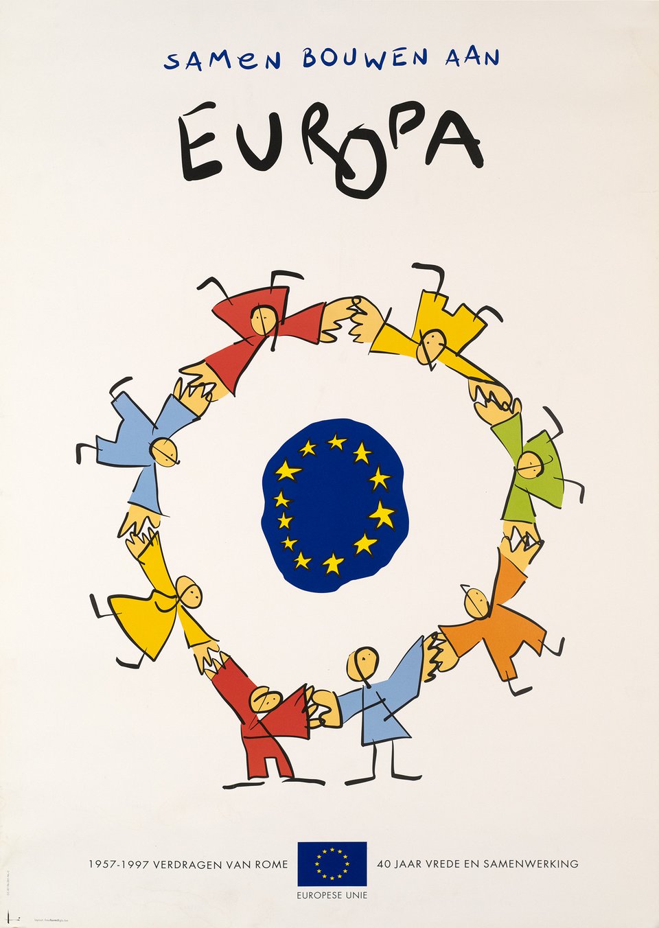 Europa, Samen bouwen aan – Affiche ancienne – ANONYMOUS – 1997