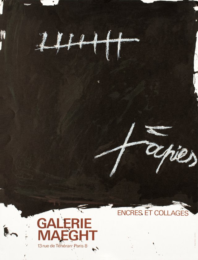 Tapies, encres et collages, Galerie Maeght
