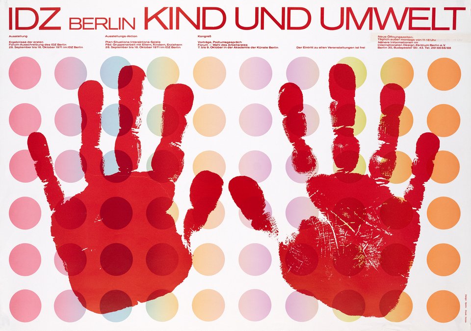 Kind und Umwelt, Internationales Design Zentrum, Berlin – Vintage poster – SPOHN – 1971