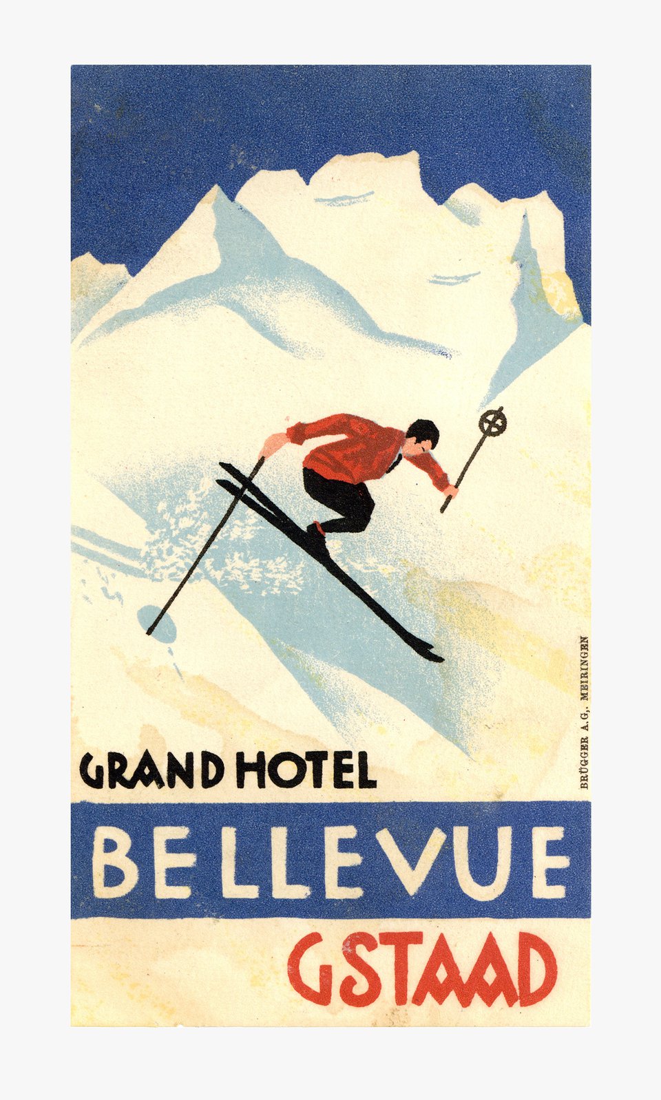 Grand Hotel Bellevue Gstaad – Vintage poster – Arnold BRÜGGER – None