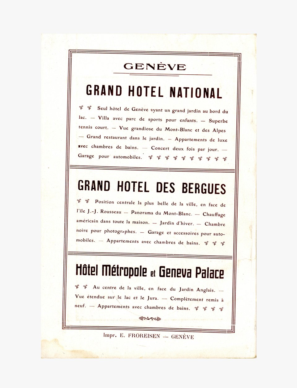 Petit guide de Genève