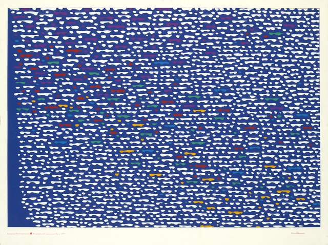 Piero Dorazio for Amnesty international, Prisoners of conscience, year 1977