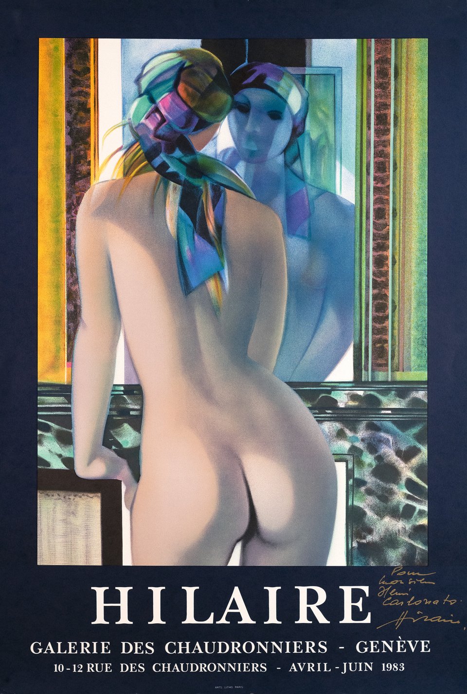 Hilaire, Galerie des Chaudronniers, Genève – Affiche ancienne – Camille HILAIRE – 1983