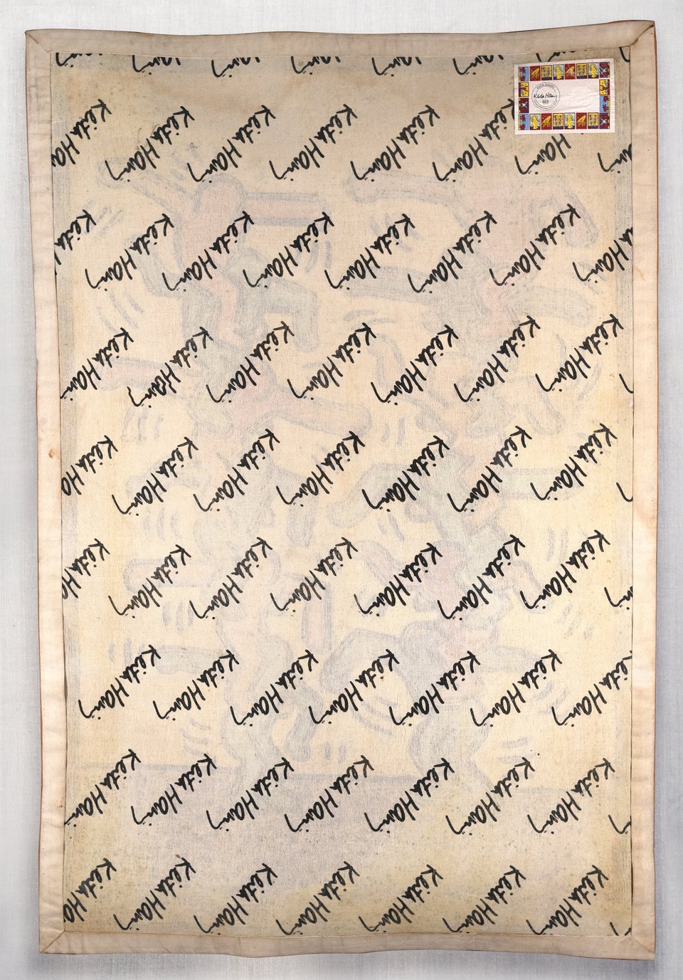 Keith Haring rug, people ladder