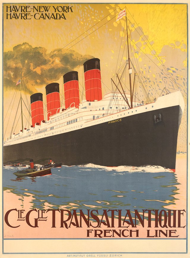 Hâvre-New York, Hâvre-Canada, Cie Gle Transatlantique, French Line