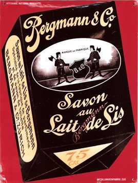 Bergmann & Co., savon au lait de lis, Affichage National Neuchâtel