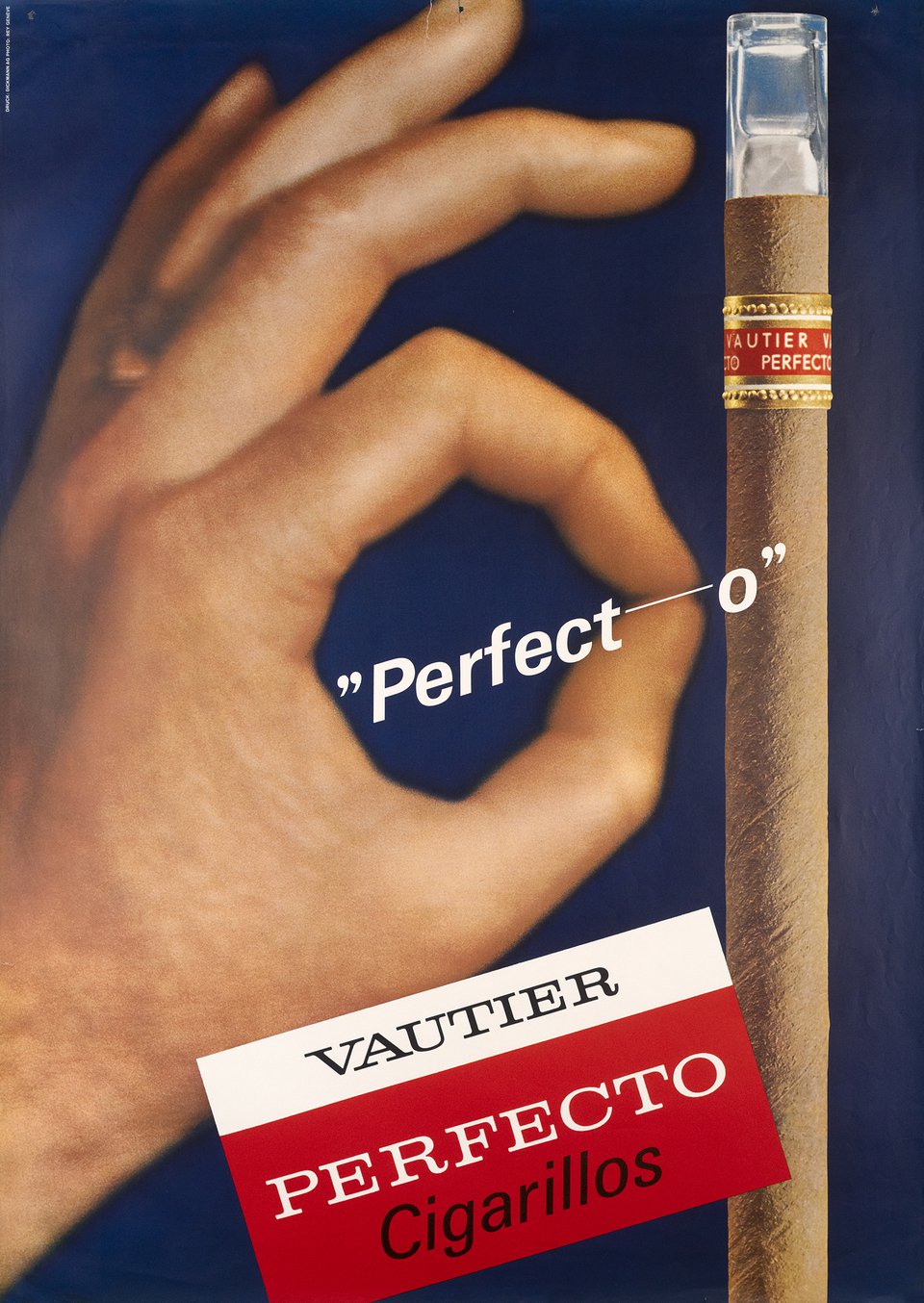 Vautier, Perfecto Cigarillos – Affiche ancienne – REY GENÈVE – 1970