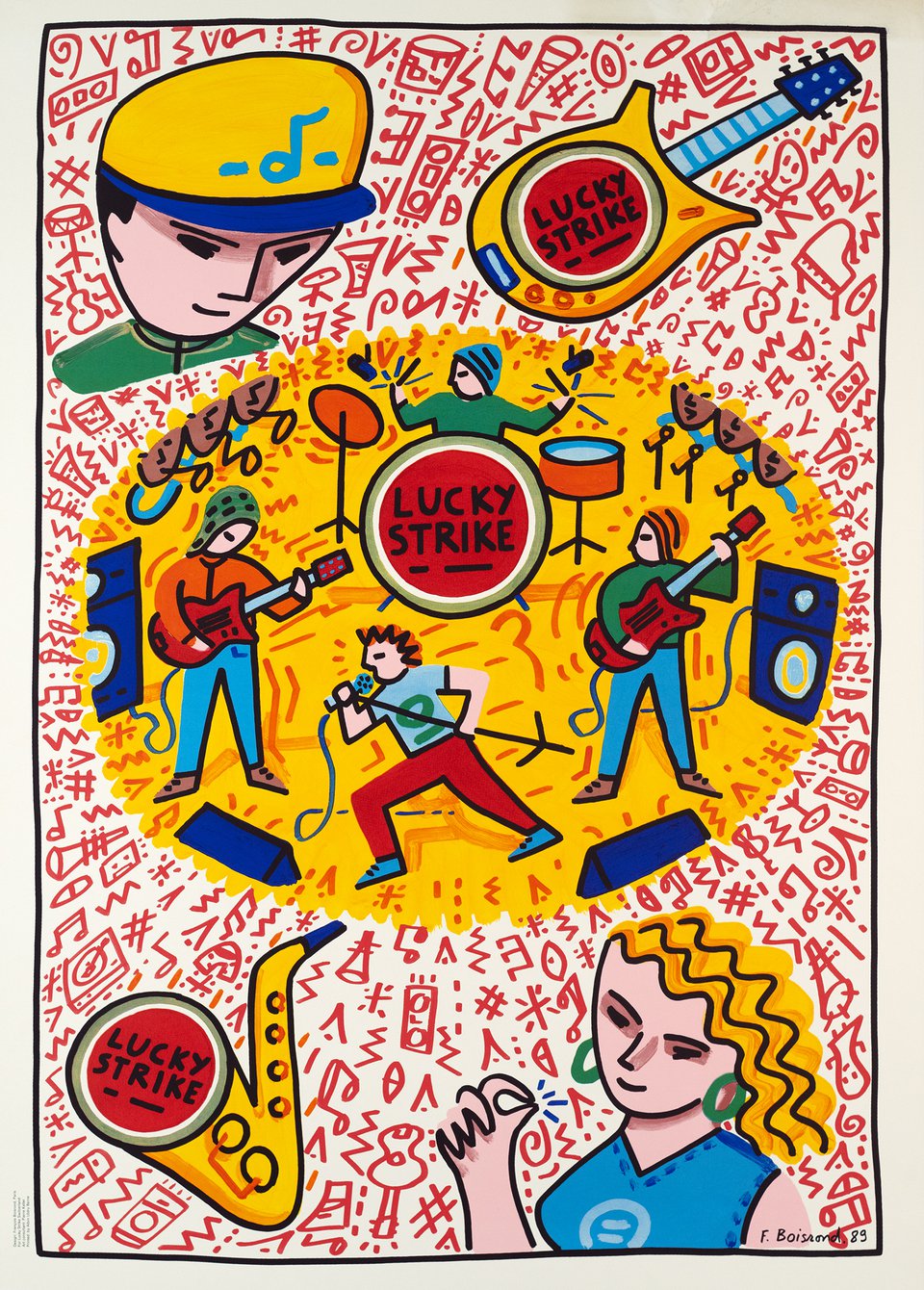 Lucky Strike – Vintage poster – Francois BOISROND – 1989