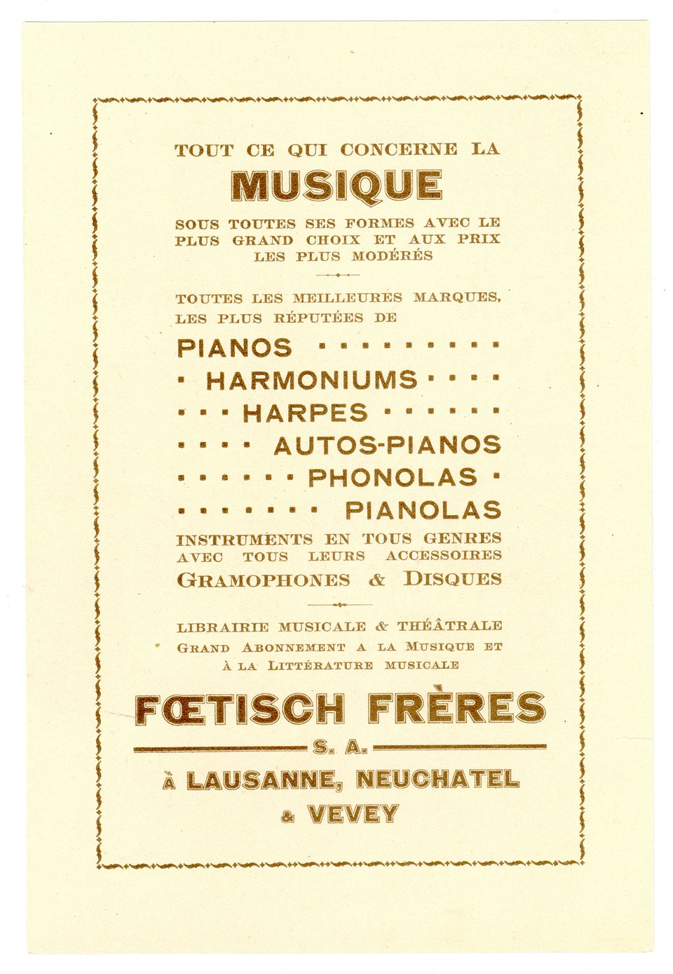 Fête cantonale des chanteurs vaudois, Lausanne, livret de fête
