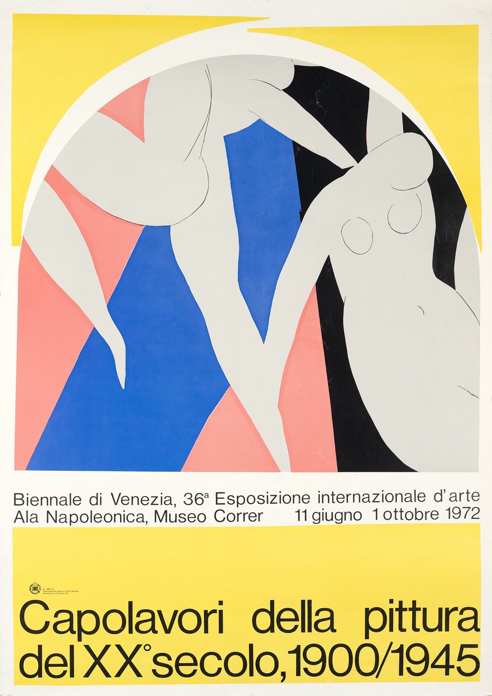 Capolavori della pittura del XXe secolo, 1900/1945, Biennale di Venezia – Vintage poster – Albe STEINER – 1972