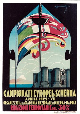 Campioni Europei di Scherma - Aprile 1929 Napoli