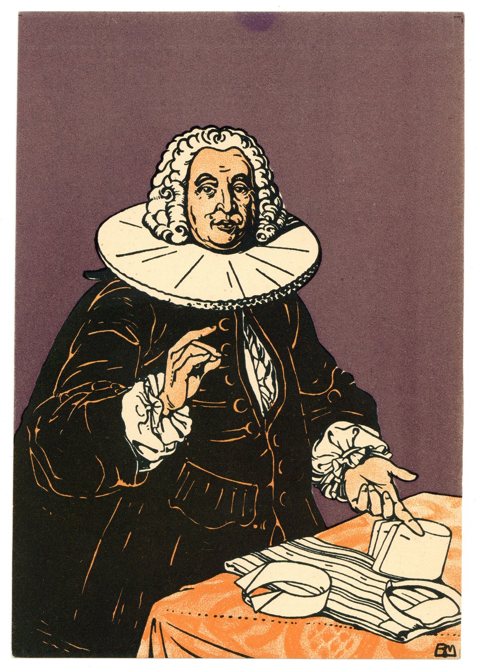 Cols et manchettes vus en rêve, Carte Mono – Vintage poster – Burkhard MANGOLD – 1906