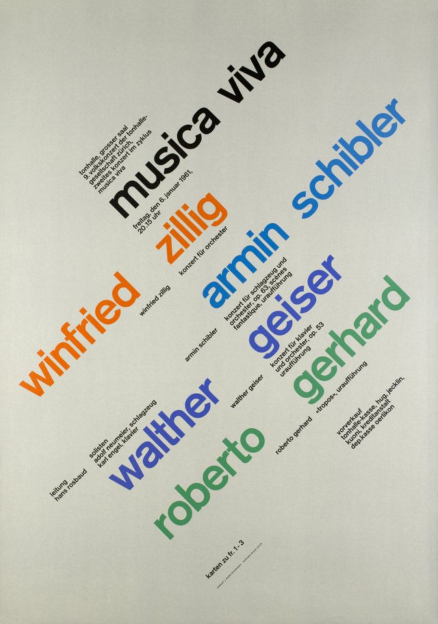 Musica viva, Winfried Zillig, Armin Schibler, Walter Geiser, Roberto Gerhard, Tonhalle Zürich