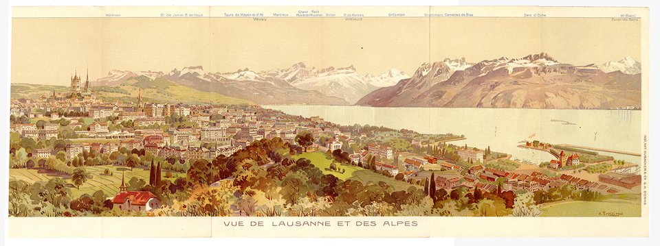 Lausanne – Affiche ancienne – Anton RECKZIEGEL – 1905