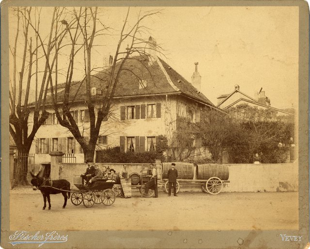 Scène de vendanges à Corsier sur Vevey