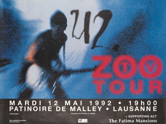 U2, Zoo TV Tour, Patinoire de Malley, Lausanne