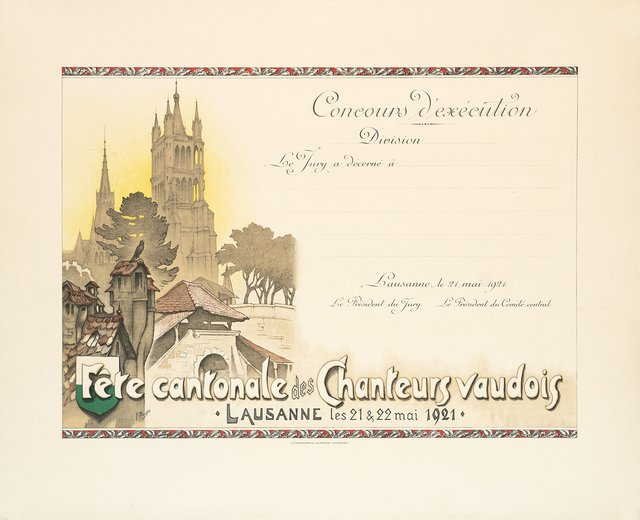 Fête Cantonale des Chanteurs Vaudois 1921, Lausanne