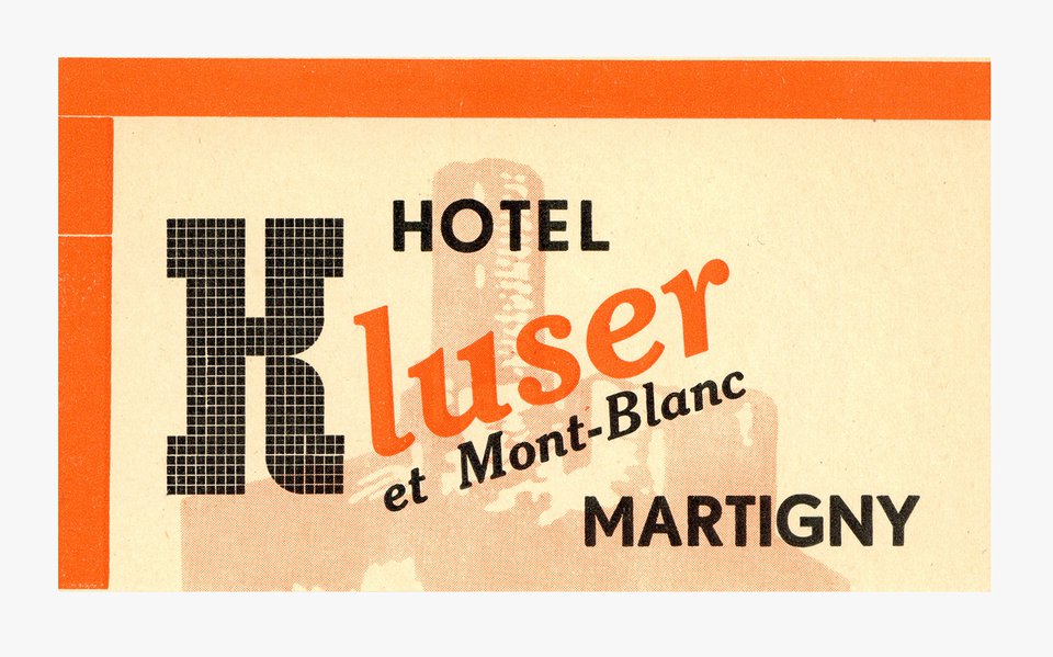 Hôtel Kluser et Mont-Blanc Martigny – Vintage poster – ANONYMOUS – None