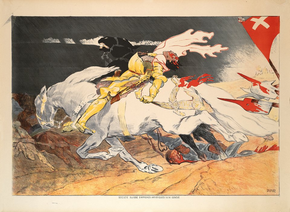 Fuite de Charles le Téméraire – Vintage poster – Louis DUNKI – 1900